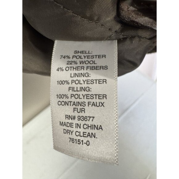 Mutual Weave Mens XLarge Coat Brown Plaid Wool Faux Shearling Collar Outdoors - Picture 8 of 10